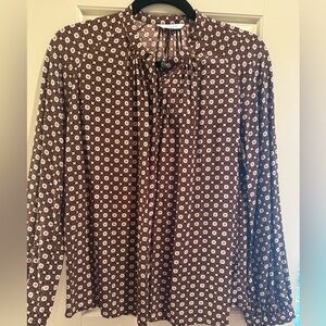 Brass Clothing Brown Geo Pattern blouse